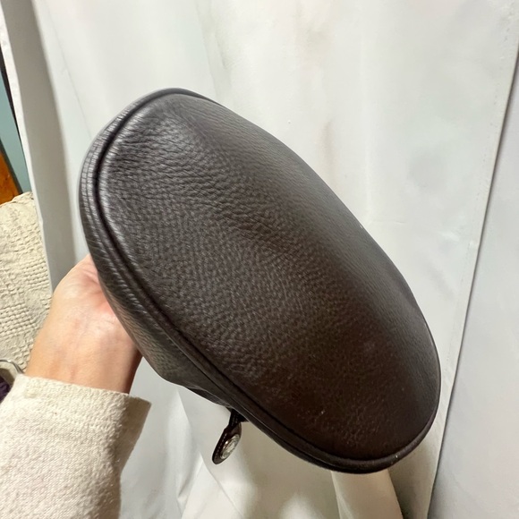 Vintage Dooney & Bourke Dark Brown Leather Hobo Bag - Picture 9 of 14